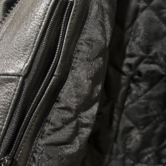 River Road Vintage Leather Biker Jacket • Women’s XL‎ • Lace Sides Heavy Moto - Picture 9 of 9